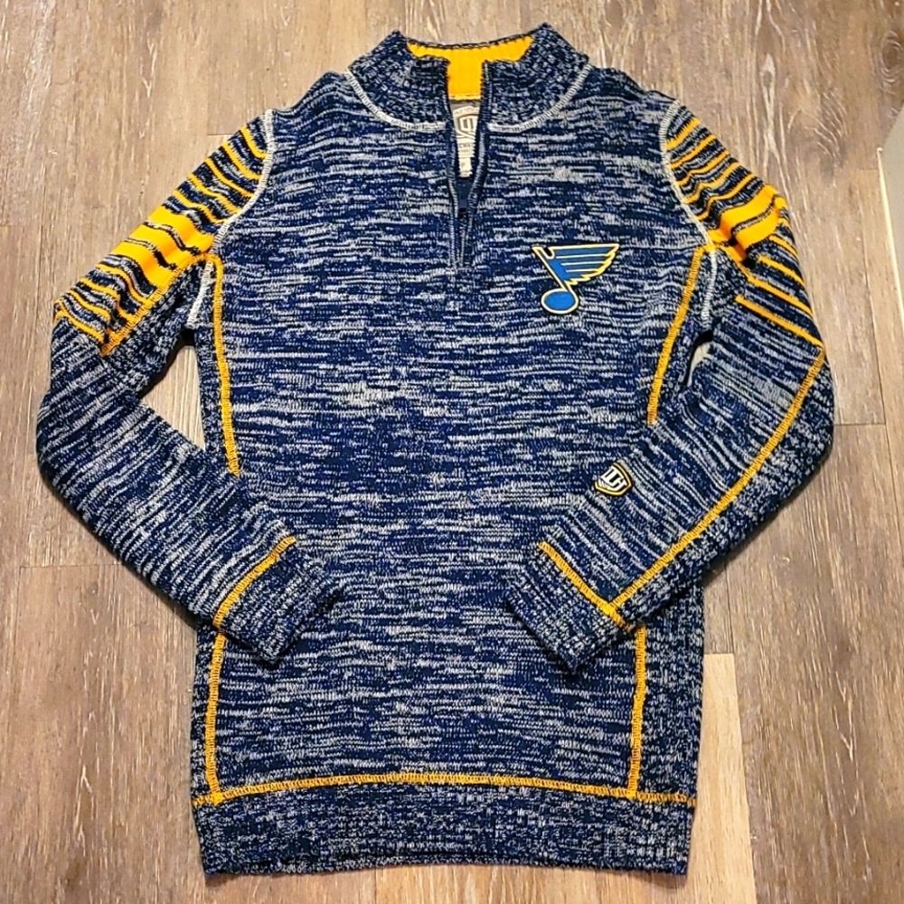 Nwot OLD TIME HOCKEY St. Louis Blues quarter zip size S